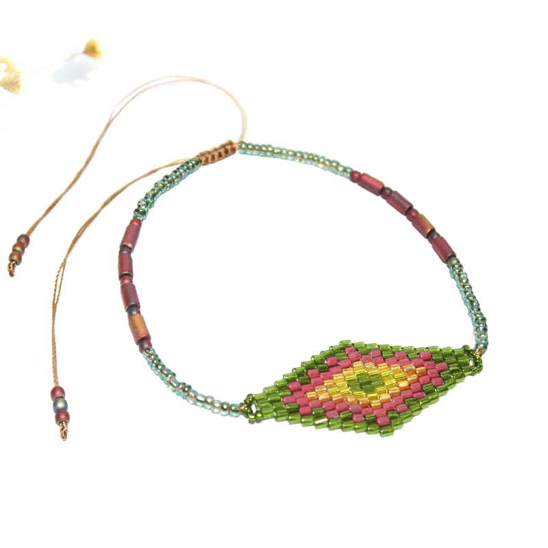 民族风时尚气质百搭米珠手工编织手链饰品 波西米亚艾迪莱斯花纹