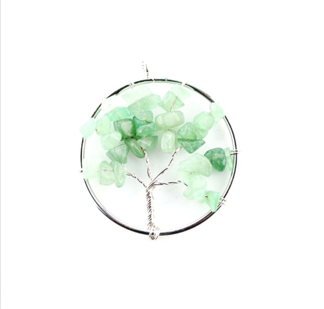 Factory direct sales of natural stone, raw stone, agate, life tree pendants, crushed stone crystal necklaces, exported to Europe and America Specification image