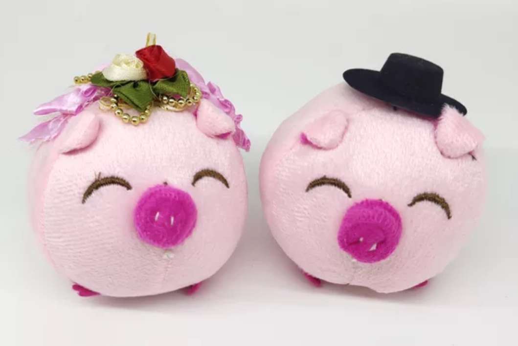 Stuffed toy pig cute cartoon couple pig pig pendant thumbnail