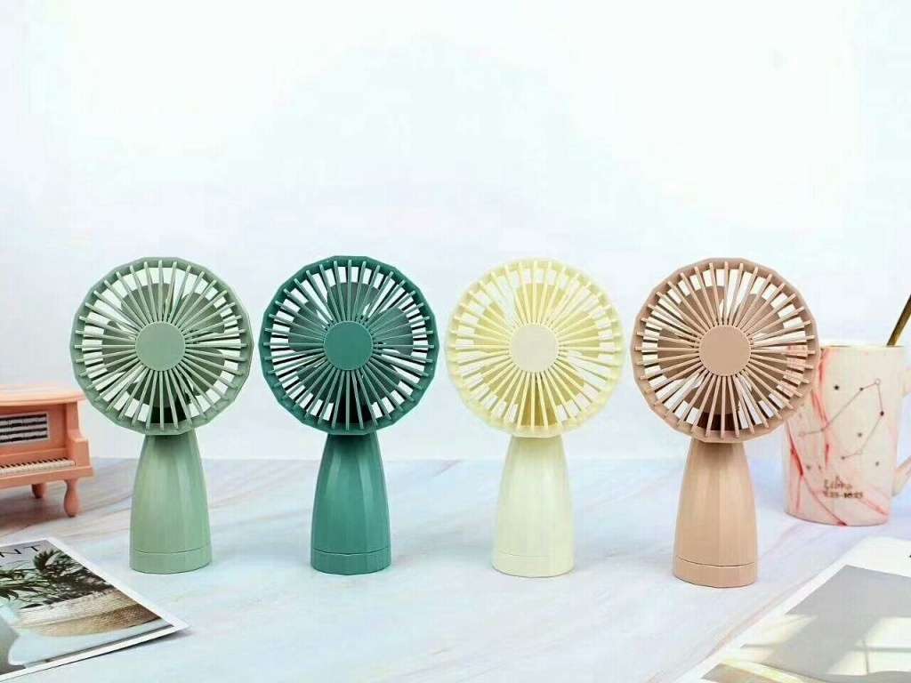 Handheld mini fan colorful luminous fans portable desktop fans simple fans available in stock