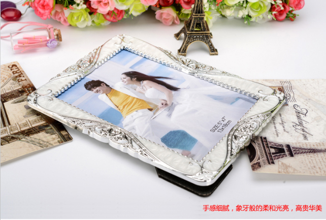 义乌好货 精品 欧式奢华10寸相框批发 方形树脂工艺摆台详情图2