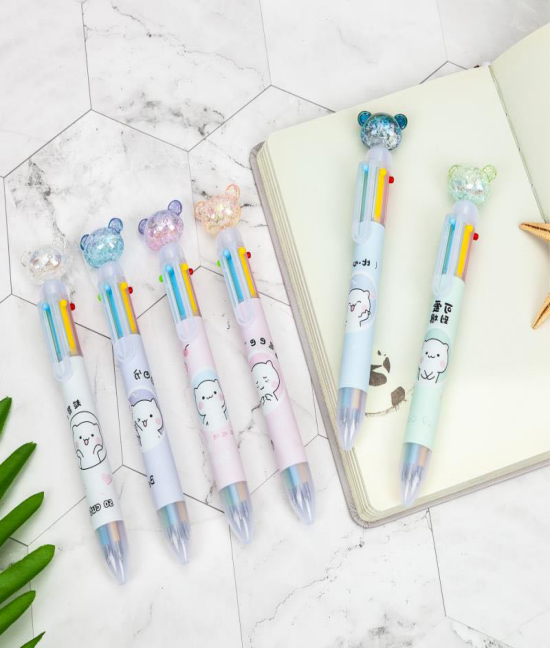 义乌好货 柚子66601六色圆珠笔广告笔书写笔详情图1