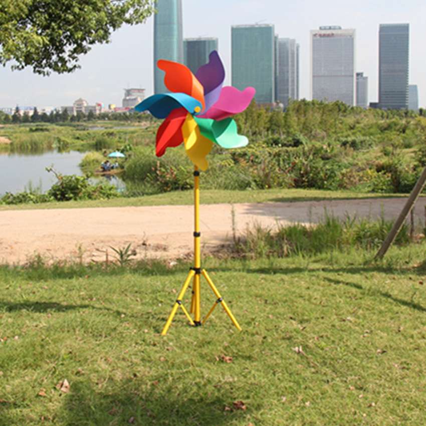 150公分七彩大风车 公园 风车节 背景园林户外装饰风车广场节日铁架 大支架  本产品价格是不包邮价格