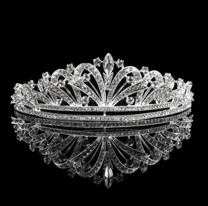Korean new bride wedding hair comb crown sweet rhinestone crown wedding dress dress photo show ornaments thumbnail
