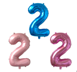 40寸美版金色银色玫瑰金渐变色数字铝膜气球氦气球可飘空生日派对装饰用品产品图