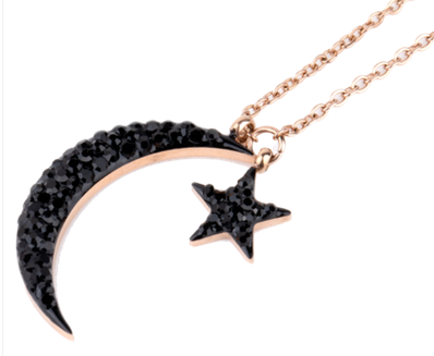 Astral moon 18K hot style ladies necklace web celebrity hot style