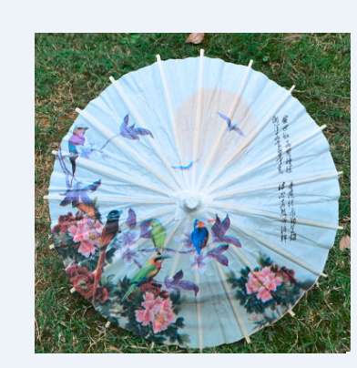 615 Flower paper umbrella craft Umbrella Resin doll accessories Small umbrella Cooking hotel decorative umbrella Application Scenario
