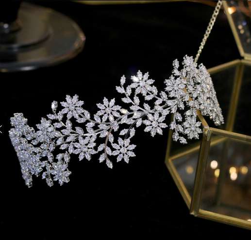 New bride headwear color preservation high quality zircon delicate headband Headband wedding crown