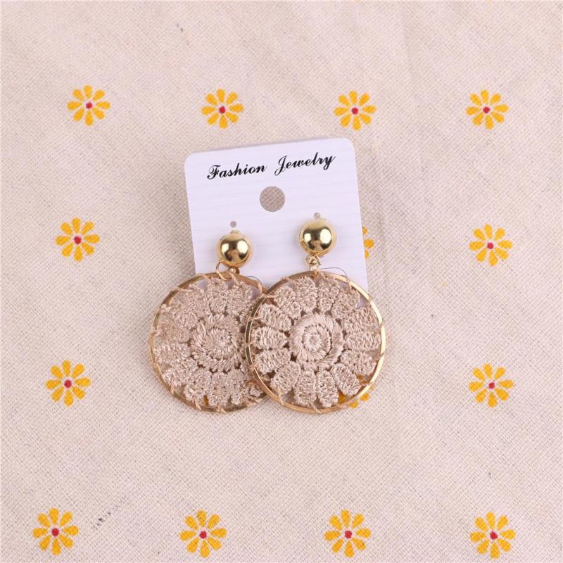 亚马逊热销爆款欧美镂空圆形金属吊坠耳环女式耳钩耳钉饰品厂家详情图7