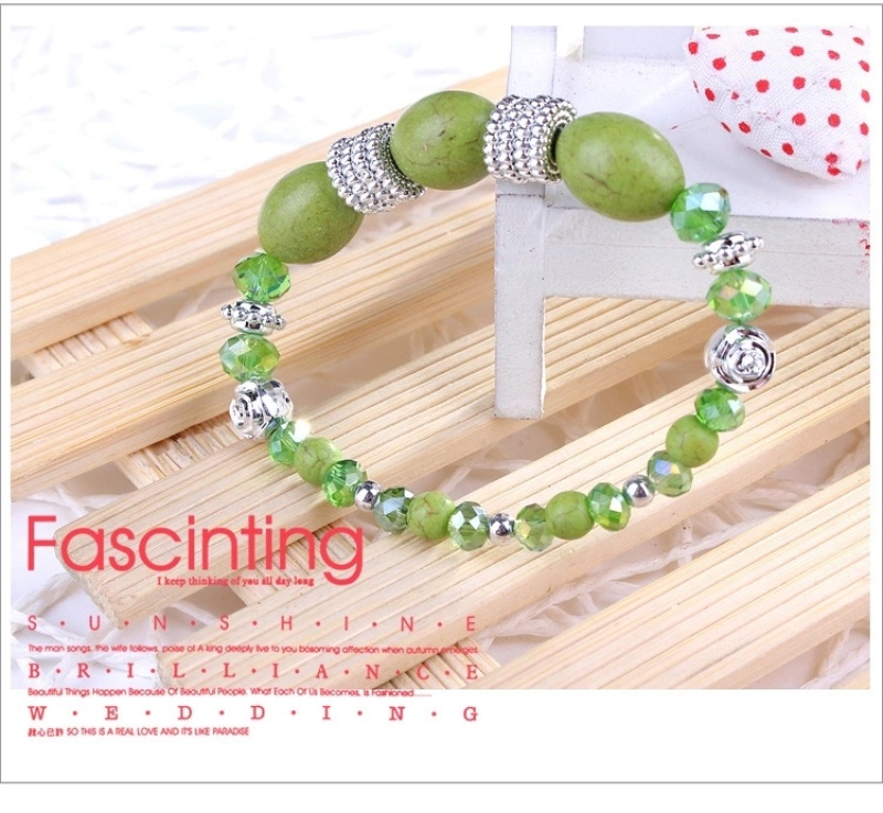 Strawberry crystal bracelet for ladies, original handcrafted beaded turquoise bracelet, cute bracelet undefined