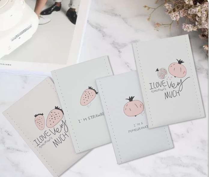 Folding leather mirror lovely fruit series thumbnail