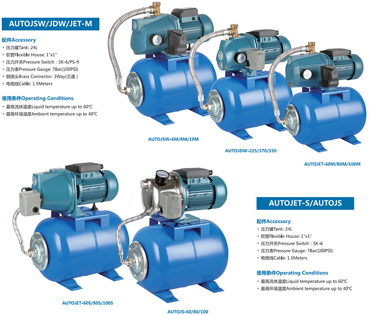 AUTO-JETC  pressure tank self-priming  booster Water Pump详情4