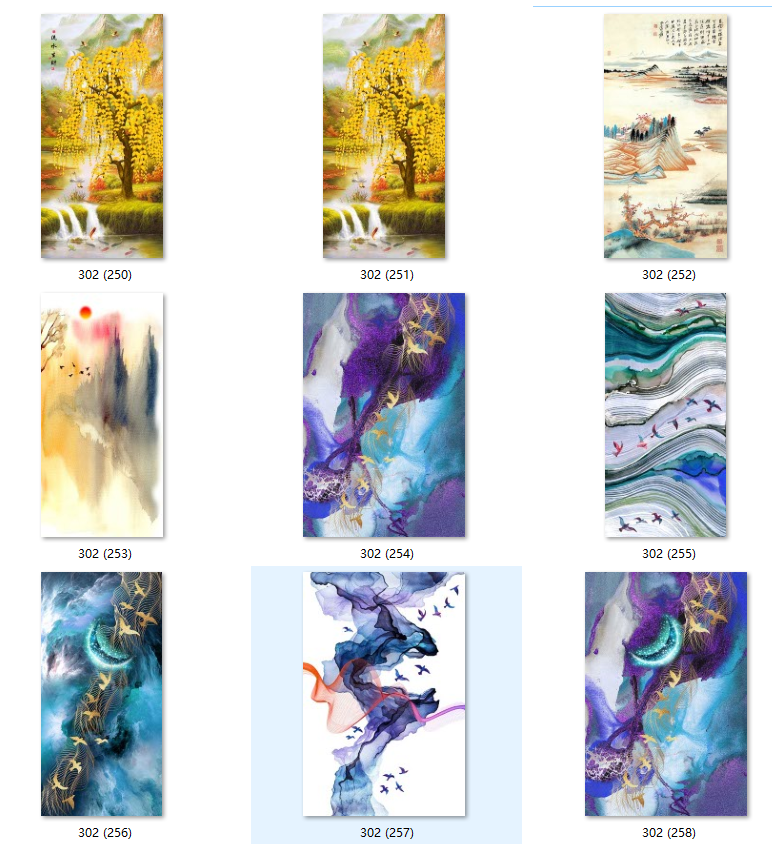 玄关装饰画轻奢入户竖版走廊尽头壁画现代简约客厅过道挂画路路通详情图7