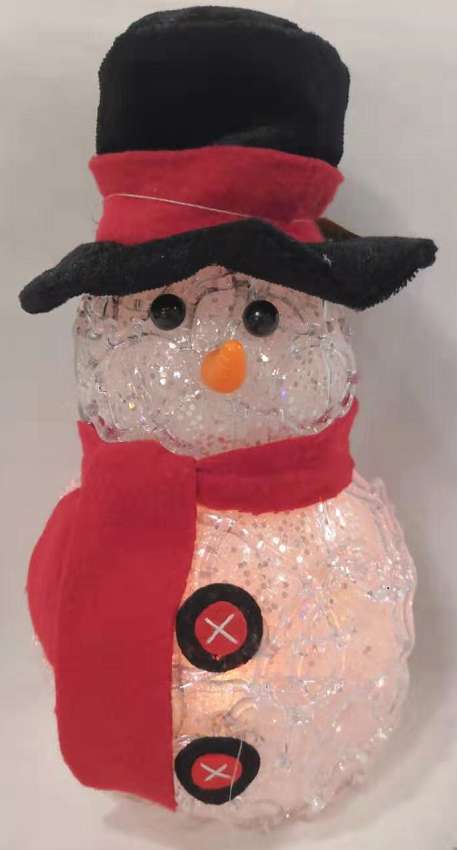 Small sequins brushed Snowman Christmas tree decorations small pendants Snowman Christmas decorations thumbnail