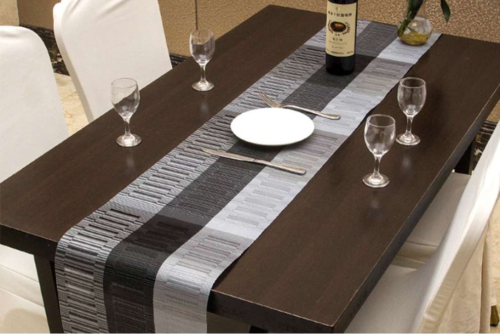 Cross-border family 30*135cm fashionable bamboo joint table flag, high-end heat insulation mat for Western restaurant, European-style table mat
