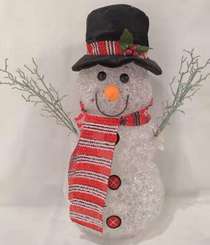 Black hat snowman craft gift decoration