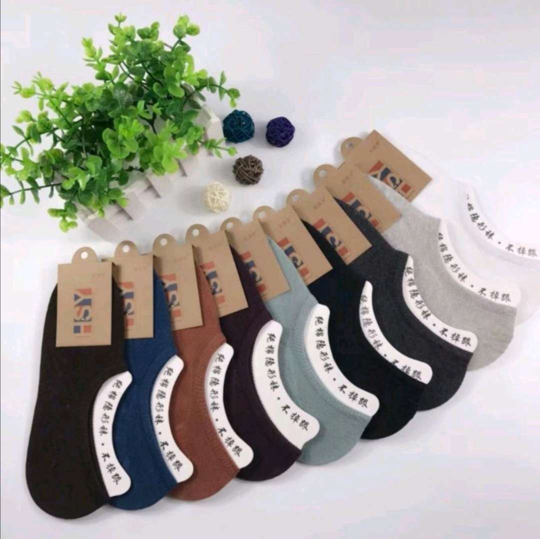 Ship socks wholesale men's invisible socks cotton silicone anti - drop with invisible floor socks