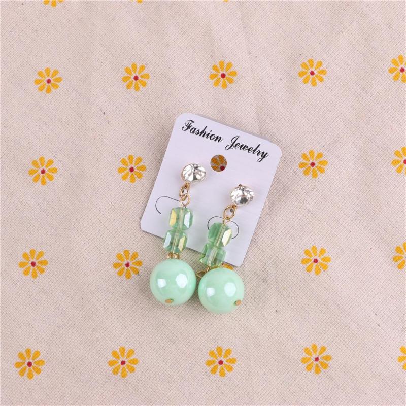 New fresh and elegant earrings, simple pearl square crystal stud earrings for women, long and stylish, versatile earrings undefined