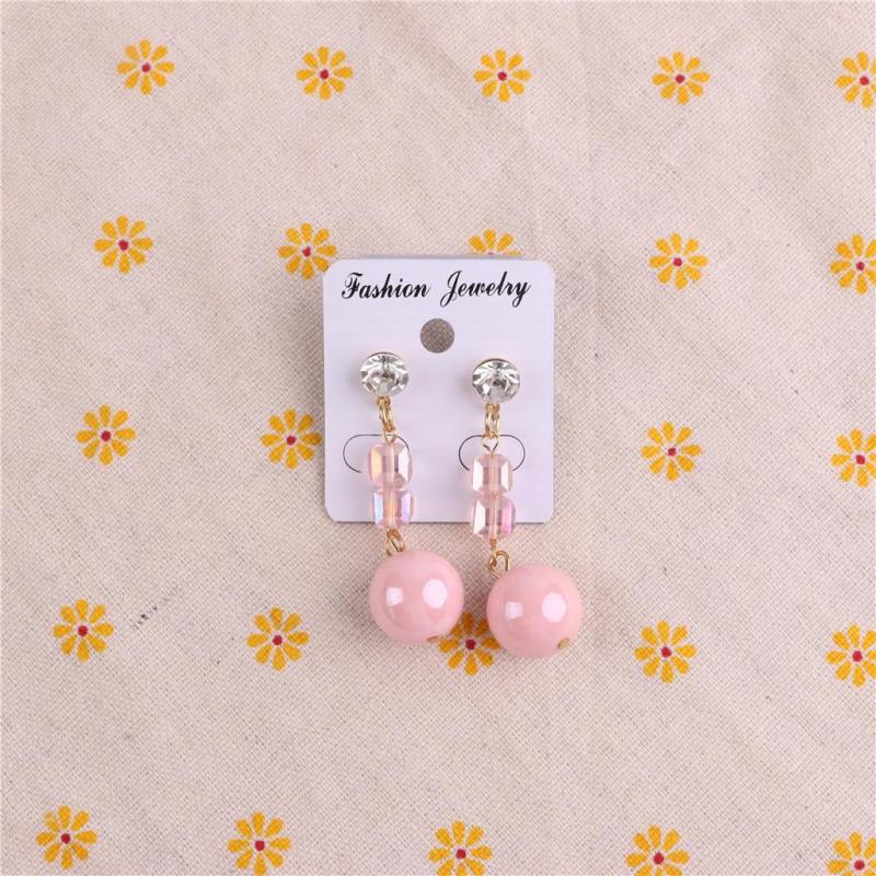 New fresh and elegant earrings, simple pearl square crystal stud earrings for women, long and stylish, versatile earrings undefined