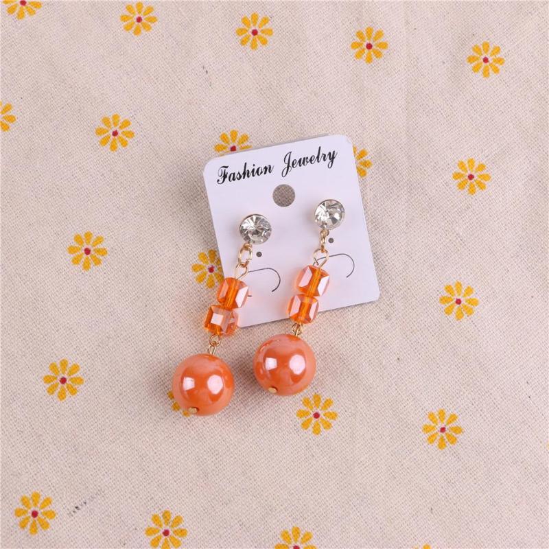 New fresh and elegant earrings, simple pearl square crystal stud earrings for women, long and stylish, versatile earrings undefined