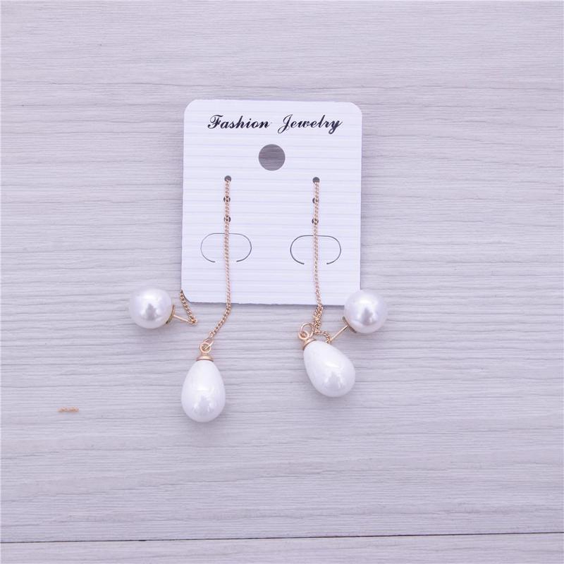 Korean-style accessories and earrings are fashionable, simple, classic and versatile. Carefully selected stud earrings, pearl earrings with real gold plating, and ear thread for women undefined