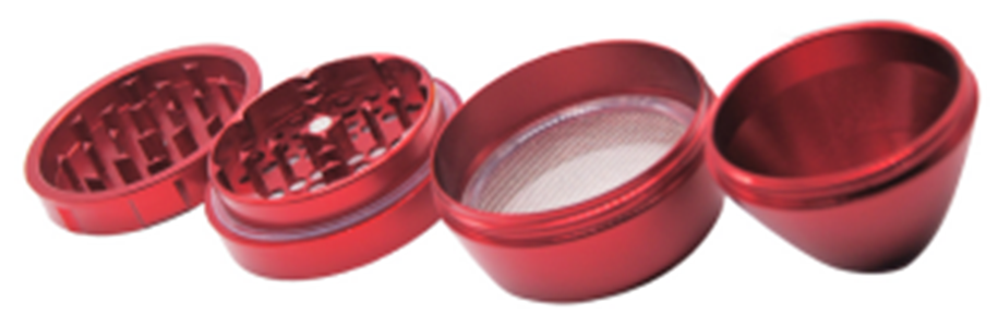 TL60-4铝材四层陀螺磨烟器 一件120个 4-6色混 直径58mm细节图
