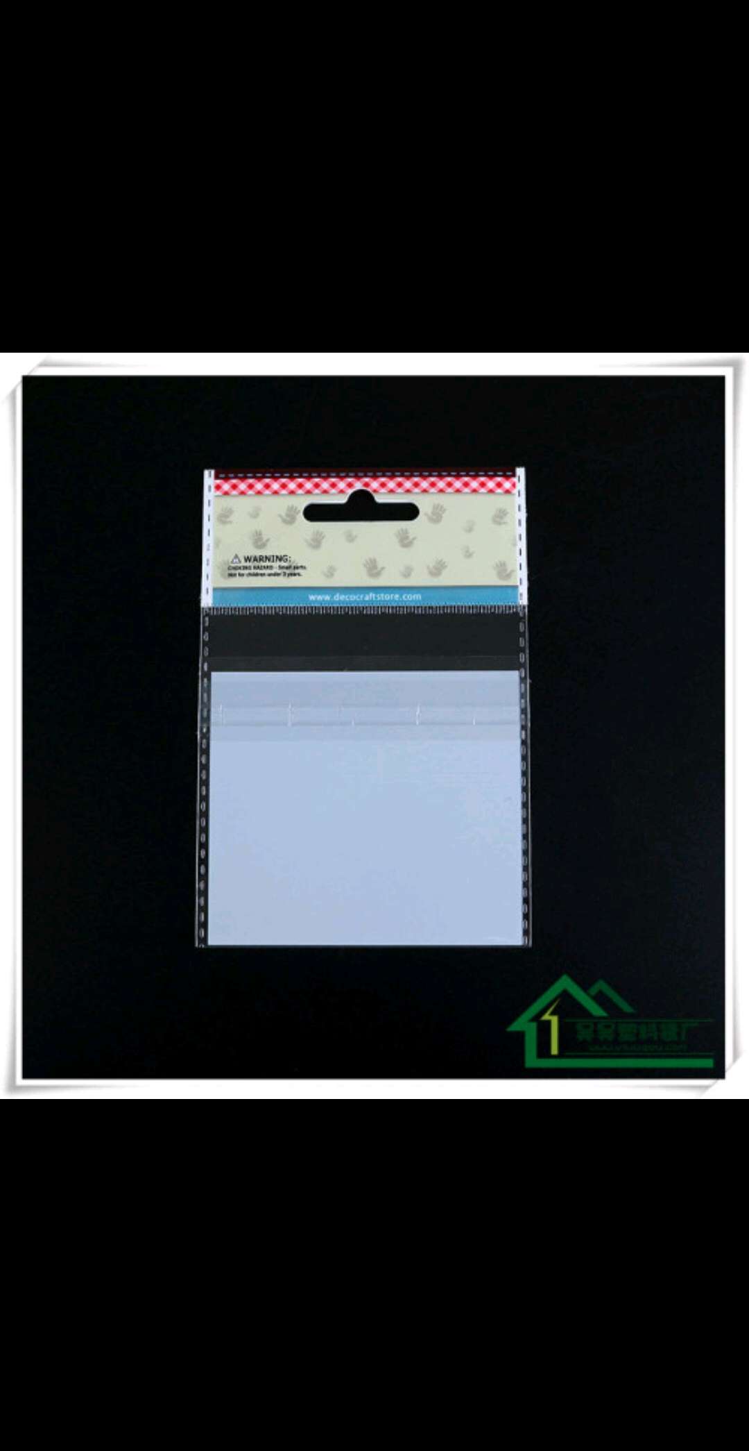 高档彩印，卡头打飞机孔，倒口袋（胶带在卡头下面），宽9cm，总长13cm，欢迎新老客户下单细节图