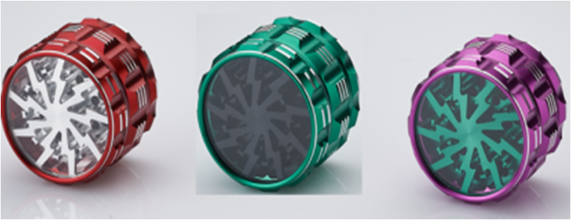 SDYX63-4铝材音响四层磨烟器 一件120个起做 4-6色混 直径63mm细节图