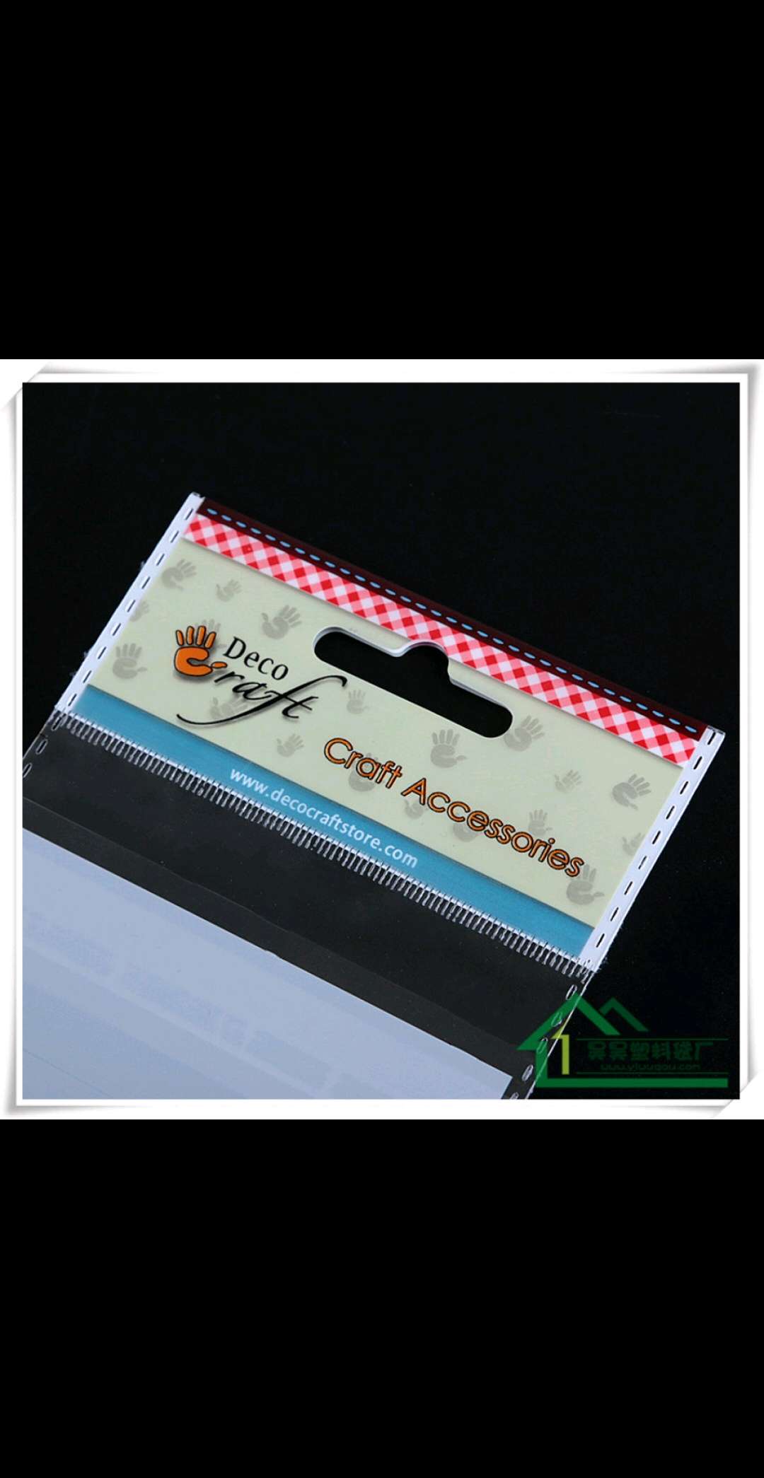 高档彩印，卡头打飞机孔，倒口袋（胶带在卡头下面），宽9cm，总长13cm，欢迎新老客户下单