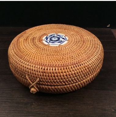 Vietnamese rattan weaving manual collection of seven cakes tea canisters tuo tea loose tea Puer tea box packing gifts tea canisters thumbnail