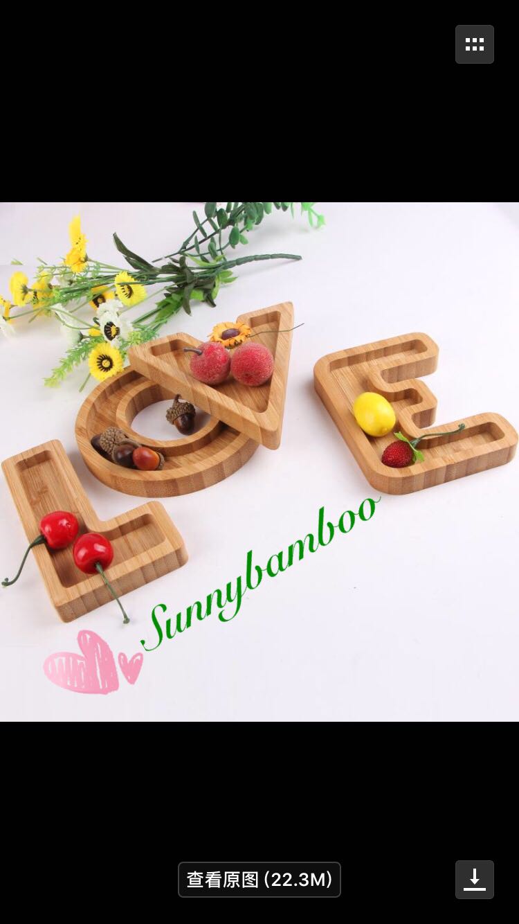 义乌好货 捷豪全天然环保竹制果盘工艺墙饰家居装饰品家居摆设详情图2