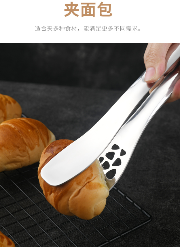 304不锈钢加厚版食品夹，牛排夹详情图2