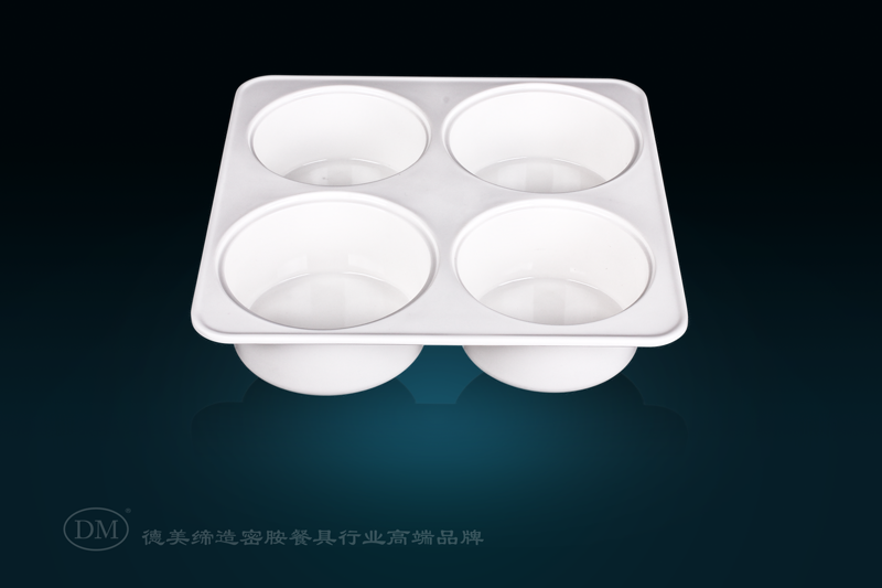 Four - pane fast food box 216.3-4W stainless steel container with melamine lunch box