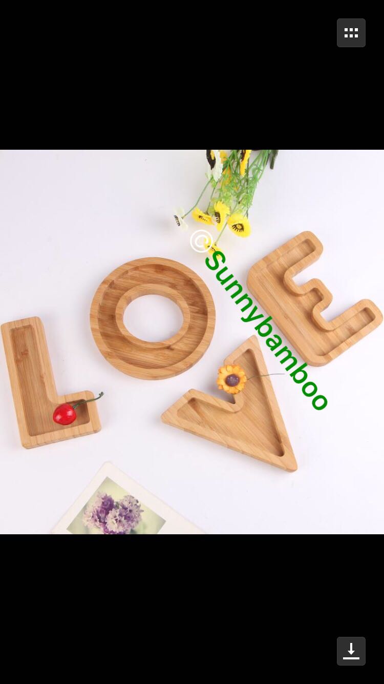 义乌好货 捷豪全天然环保竹制果盘工艺墙饰家居装饰品家居摆设详情图1