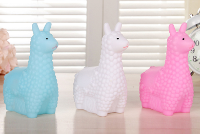 The small night lamp alpaca with different colored enamel thumbnail
