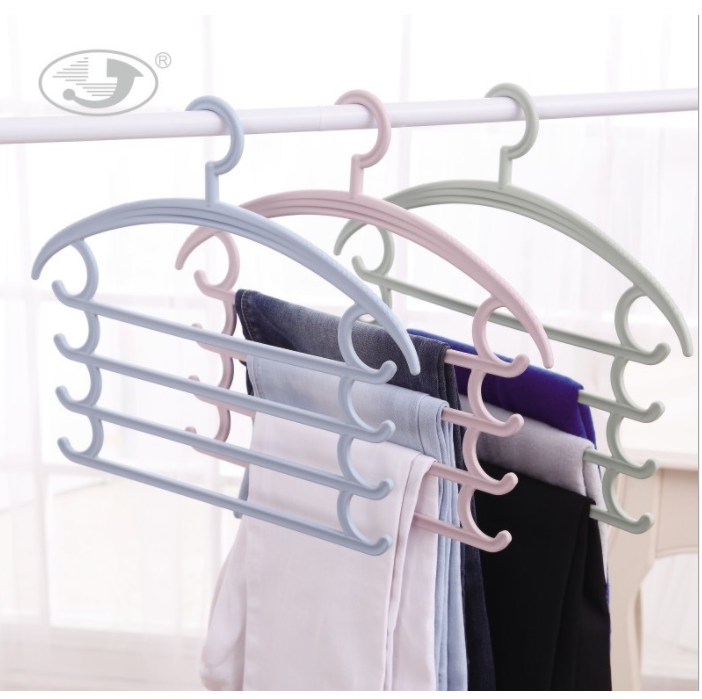 义乌好货多功能魔术裤架衣柜挂裤子塑料晾衣架详情图1