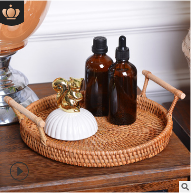 Manufacturer direct wholesale three-piece Set of Akiten knitting snacks receive small round fruit tray American furniture accessories thumbnail