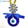 新款土耳其蓝眼睛挂件 5cm玻璃饼摆件亚克力花朵装饰品  价格面议细节图
