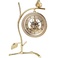 轻奢极简黄铜色座钟客厅装饰台钟简约创意机械齿轮表家用桌面摆件图