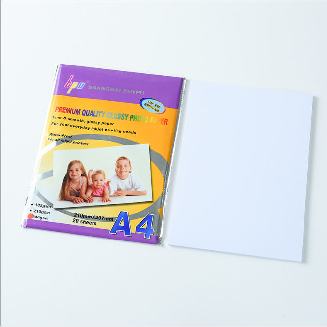 Hot 240G A4*20 Waterproof Inkjet Single-Side Print Photo Paper Gold Back Printing Highlight Photo Paper details Picture