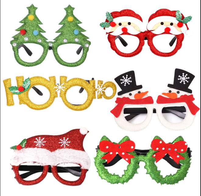 圣诞眼镜混款青奕圣诞装饰品圣诞配件青奕圣诞