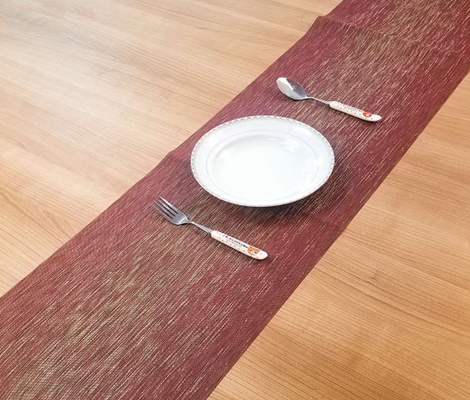 Teslin table flag 30*180cm fashionable pvc placemat, hotel restaurant slippery, heat-insulating and washable table mat undefined
