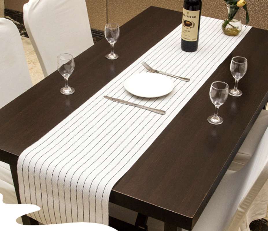 Teslin table flag 30*180cm fashionable pvc placemat, hotel restaurant slippery, heat-insulating and washable table mat details Picture