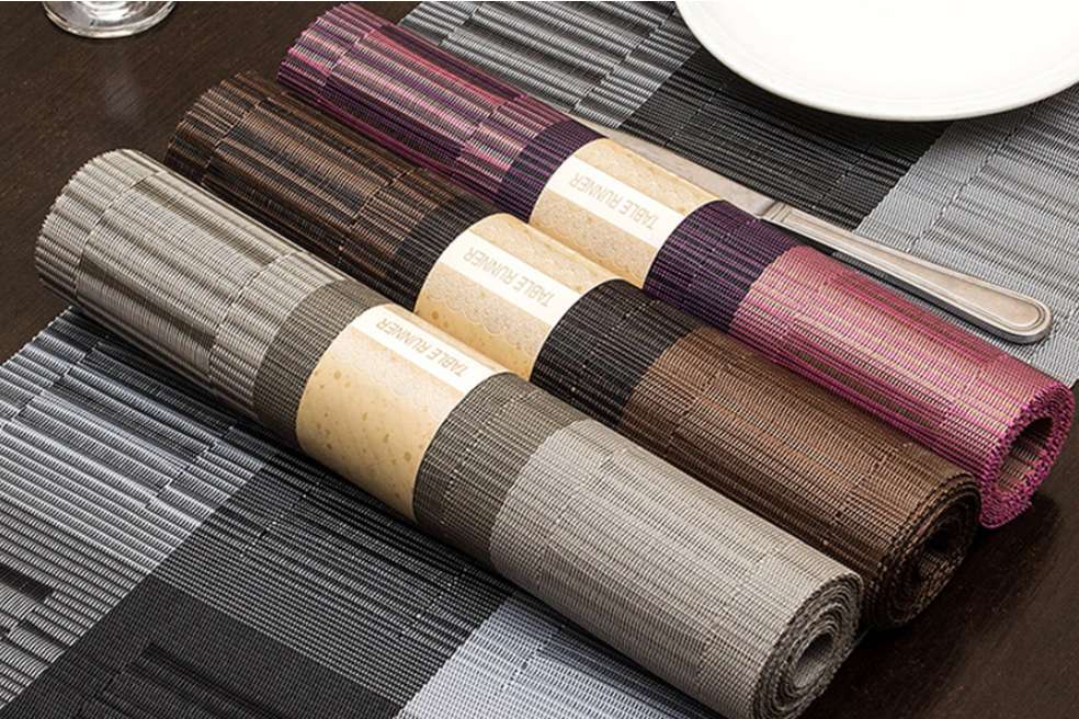 Cross-border 30*180 European-style table flag hotel Western placemats, heat-insulating bamboo joint table MATS