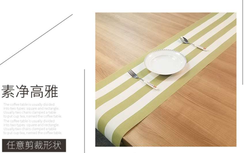 Table flag 30*180pvc placemats, hotel and restaurant table MATS, anti-slip, heat-insulating and washable coasters wholesale Specification image