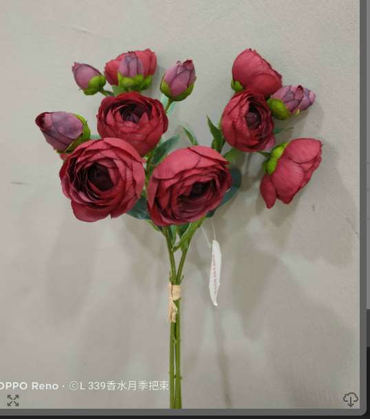 Three handmade rose imitation flower artificial flower furniture handicraft hotel wedding decoration thumbnail