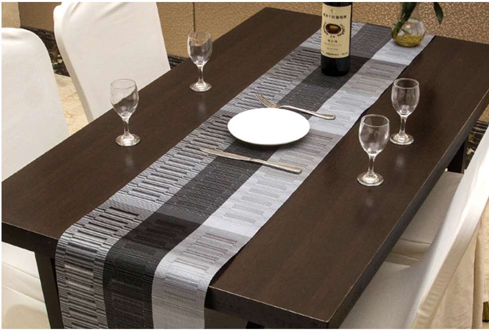 Cross-border 30*180 European-style table flag hotel Western placemats, heat-insulating bamboo joint table MATS Application Scenario