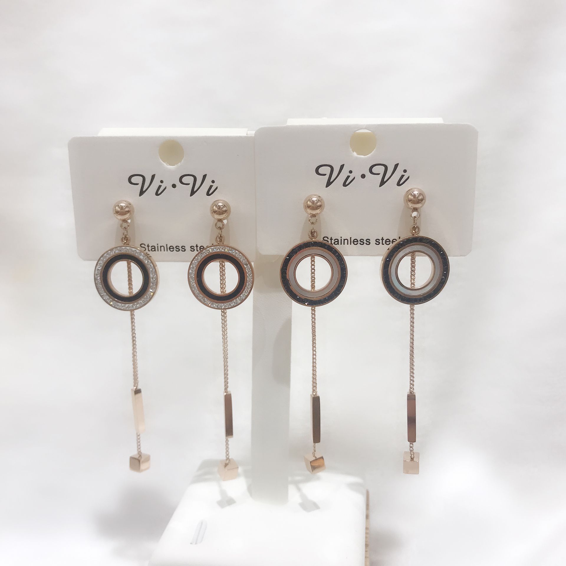 Titanium steel fashion earrings pendant thumbnail