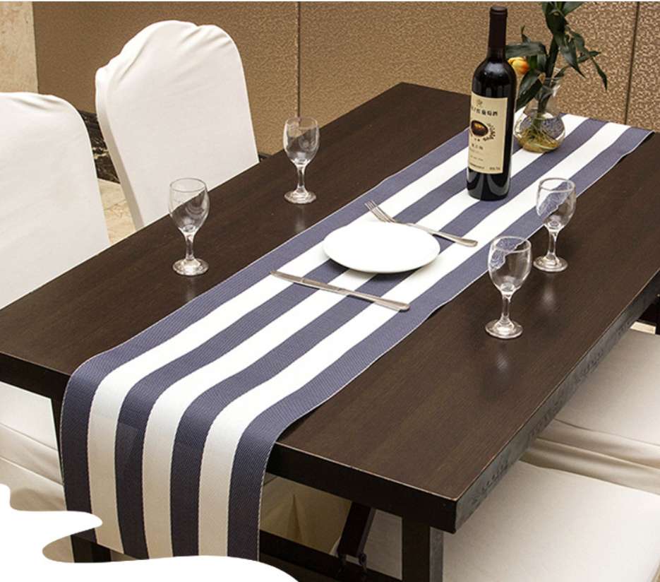European minimalist style 30*225 new striped table flag restaurant and hotel decoration, heat insulation, anti-slip and washable placemats