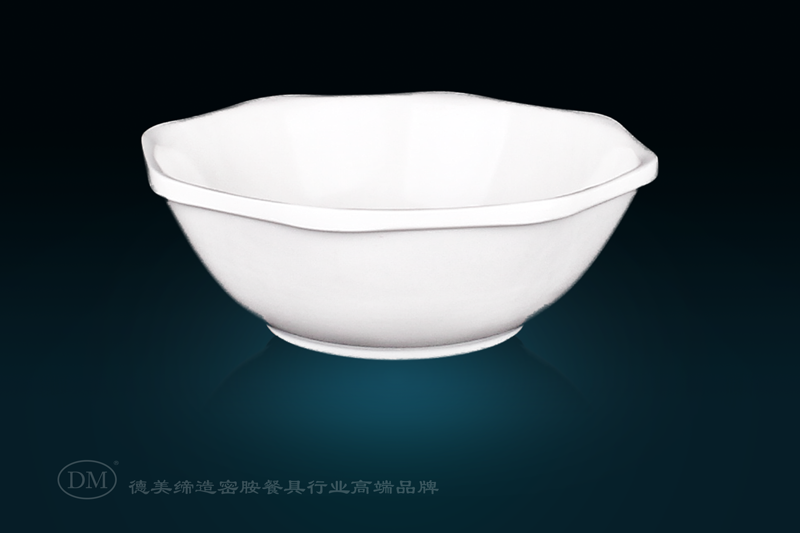 Dememide 8845 imitation porcelain small bowl rice bowl soup bowl porridge bowl Canteen hotel rice bowl square bowl shaped bowl thumbnail